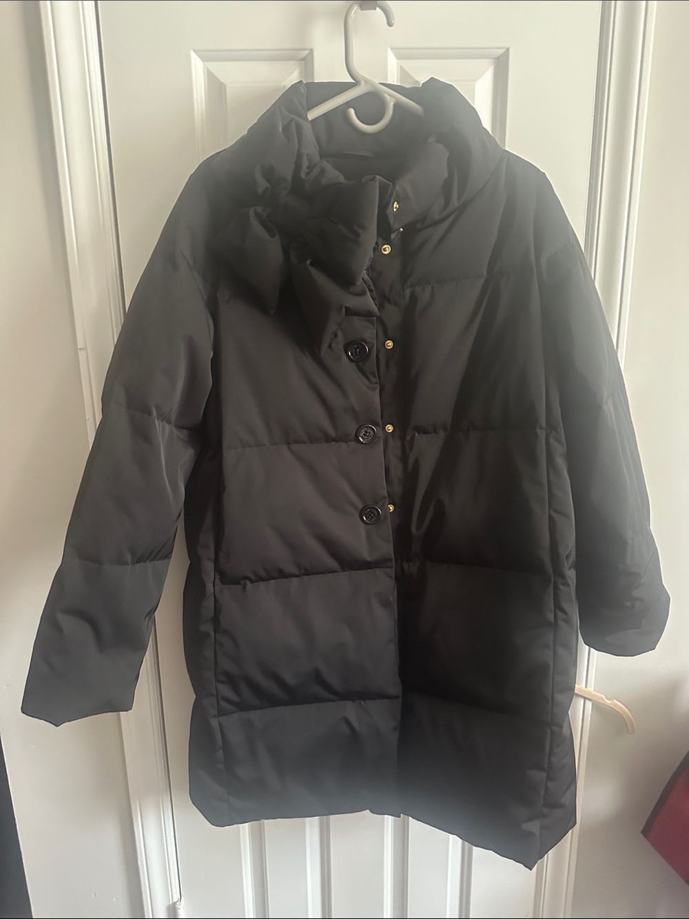 kate spade Black Quilted Puffer Coat with High Collar- NWT